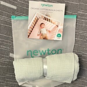 Newton Organic Cotton Muslin Sheet - Green